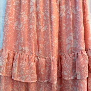 Promesa Peach Floral Skirt